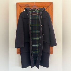 Vintage Brooks Brothers Navy Wool Duffle Coat